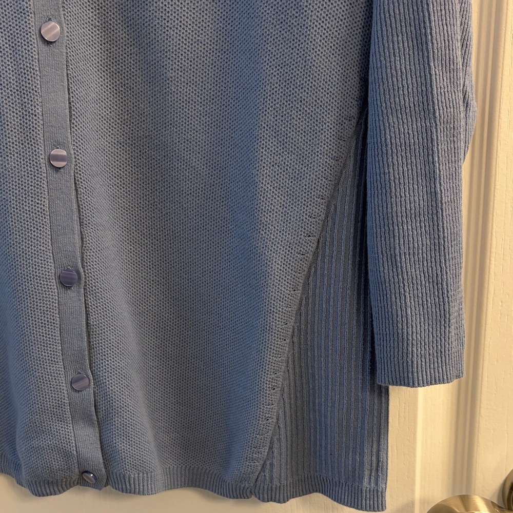 Talbots Blue Button-Up Cardigan - Picture 3 of 3